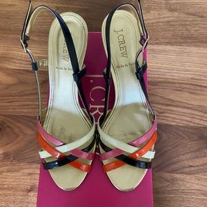 J Crew MADE IN ITALY heeled strappy sandals